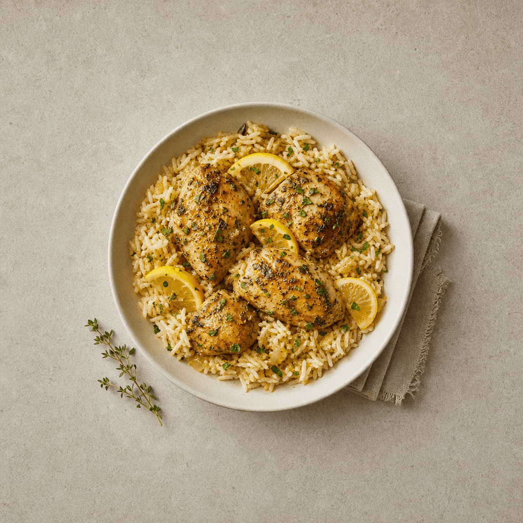 Greek Lemon Chicken with Rice
