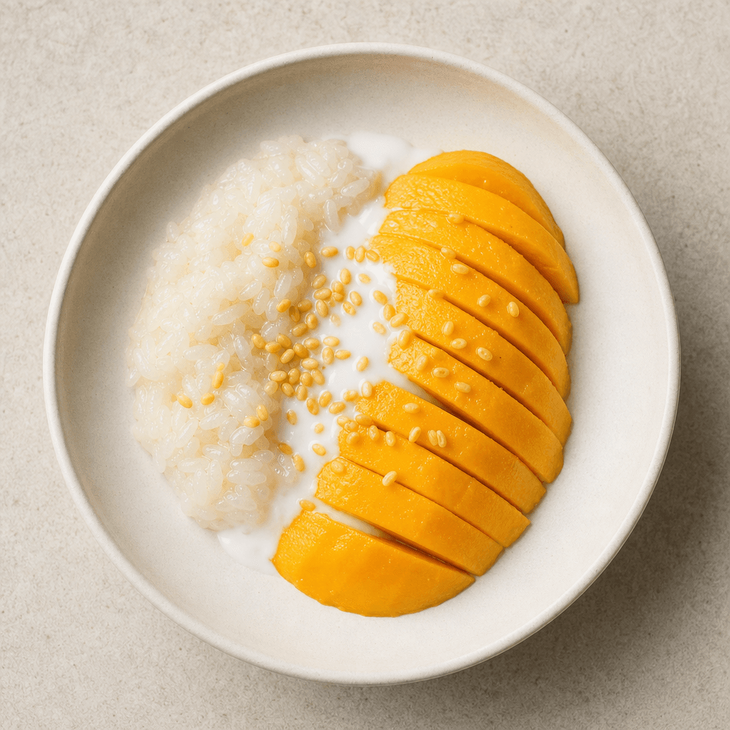 Vietnamese Coconut Sticky Rice with Mango