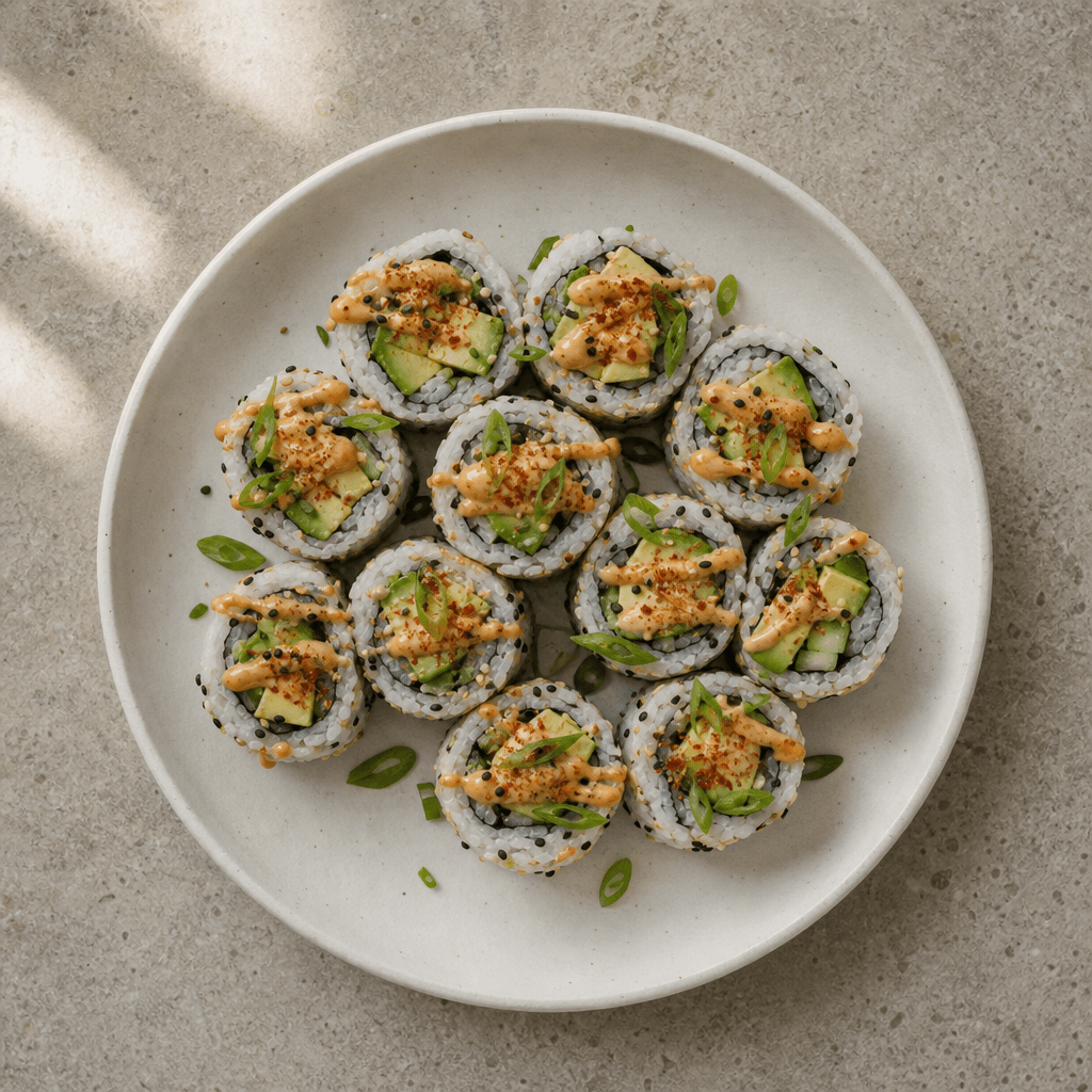 Spicy Avocado Sushi Rolls