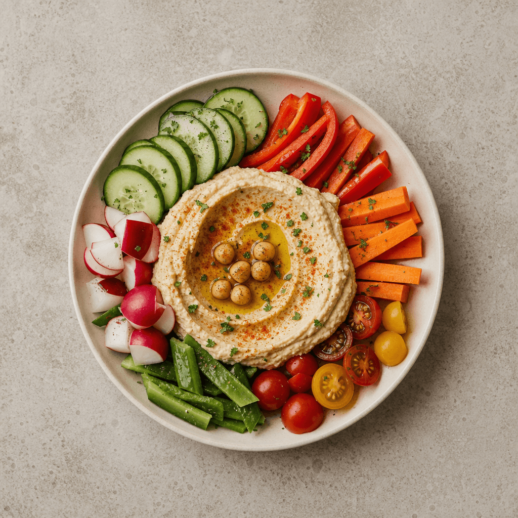 Mediterranean Hummus with Veggies